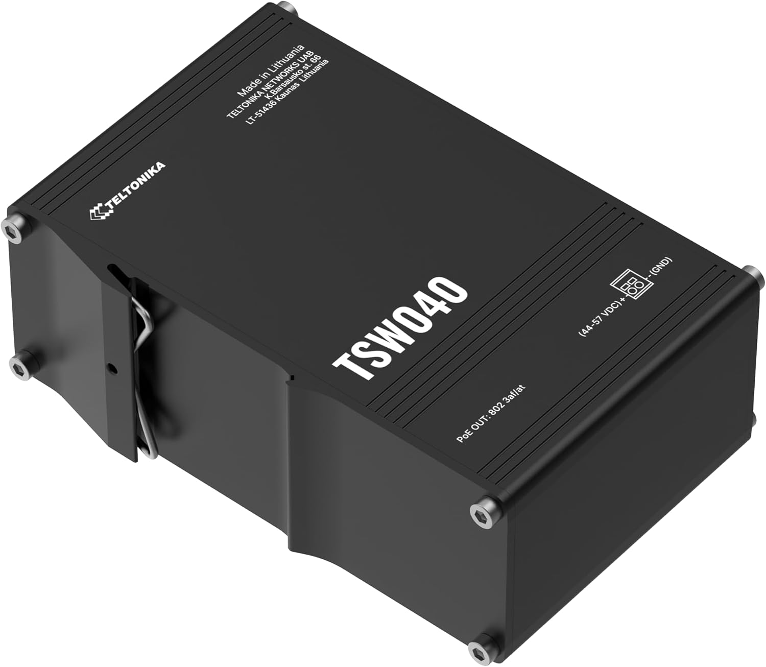 Switch Teltonika TSW040 8 Portas 10/100 PoE+ 240W Montagem Trilho DIN Sem Gestão - Imagem 2