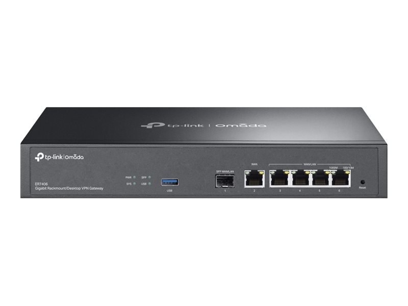 Roteador Gateway TP-Link Omada ER7406 6 WAN 1GbE Rack