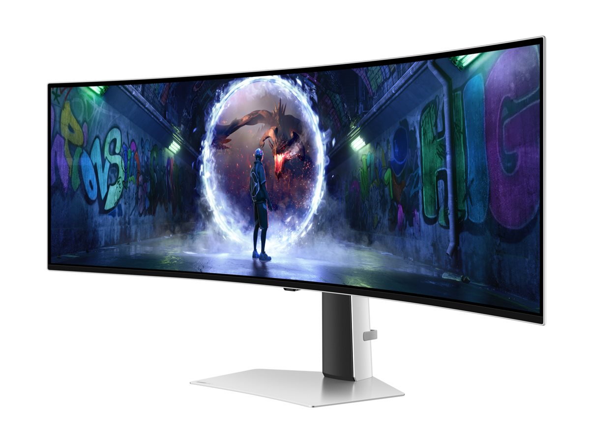 Monitor Gaming Samsung Odyssey OLED G9 S49DG934SU 49" Curvo DQHD 5120x1440 240Hz 0.03ms HDR10 Prata - Imagem 4