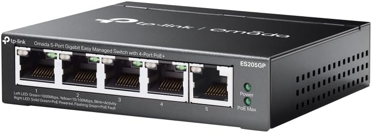 Switch Administrável TP-Link Omada ES205GP V1 5 Portas Gigabit com 4 Portas PoE+ 65W - Imagem 3