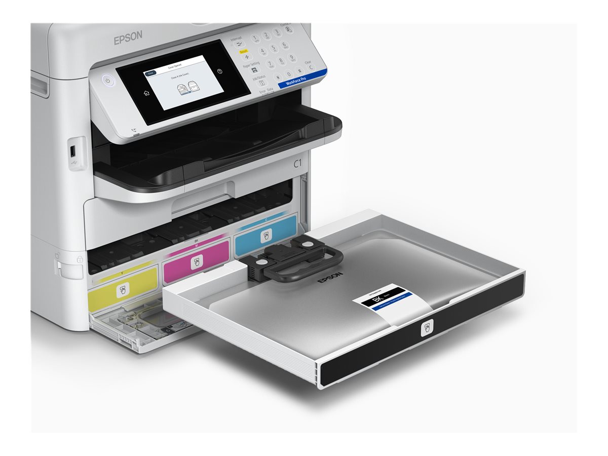 Epson WorkForce Pro EM-C800RDWF - Impressora multi-funções - a cores - jacto de tinta - A4 (210 x 297 mm) (original) - A4/Legal (media) - até 25 ppm (impressão) - 330 folhas - 33.6 Kbps - USB 2.0, Gigabit LAN, Wi-Fi(ac) - Imagem 7