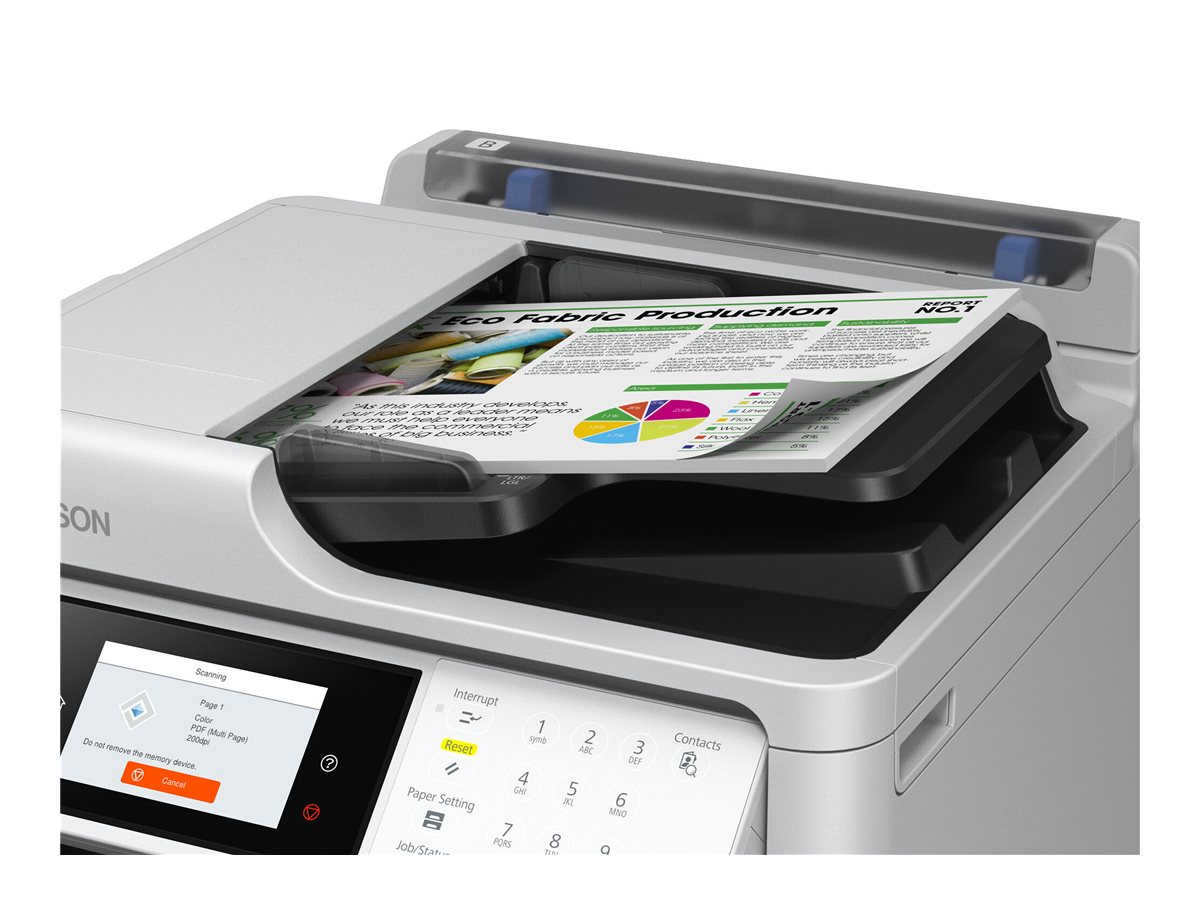 Epson WorkForce Pro EM-C800RDWF - Impressora multi-funções - a cores - jacto de tinta - A4 (210 x 297 mm) (original) - A4/Legal (media) - até 25 ppm (impressão) - 330 folhas - 33.6 Kbps - USB 2.0, Gigabit LAN, Wi-Fi(ac) - Imagem 8
