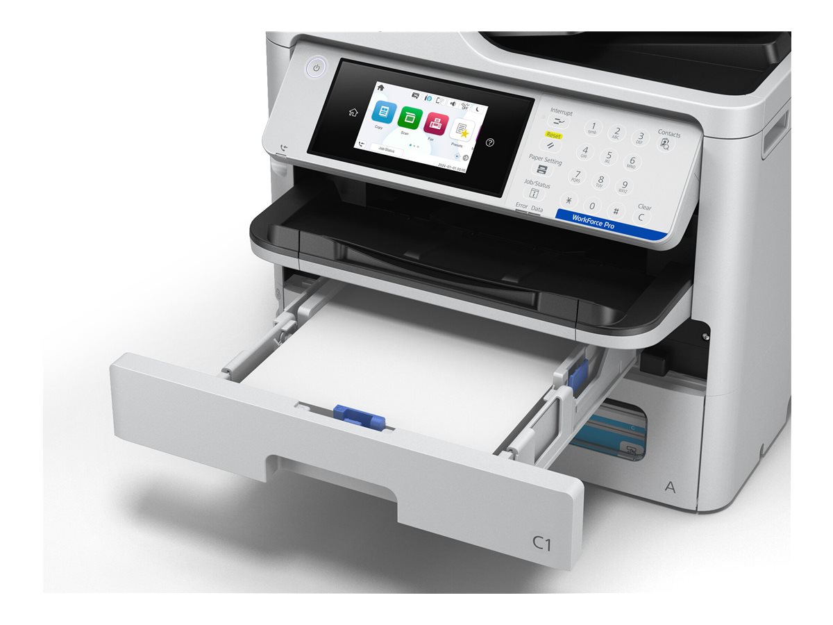 Epson WorkForce Pro EM-C800RDWF - Impressora multi-funções - a cores - jacto de tinta - A4 (210 x 297 mm) (original) - A4/Legal (media) - até 25 ppm (impressão) - 330 folhas - 33.6 Kbps - USB 2.0, Gigabit LAN, Wi-Fi(ac) - Imagem 5
