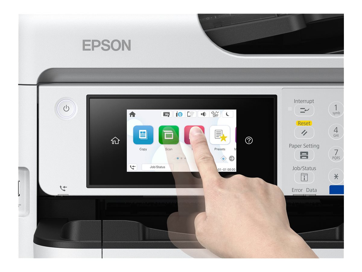 Epson WorkForce Pro EM-C800RDWF - Impressora multi-funções - a cores - jacto de tinta - A4 (210 x 297 mm) (original) - A4/Legal (media) - até 25 ppm (impressão) - 330 folhas - 33.6 Kbps - USB 2.0, Gigabit LAN, Wi-Fi(ac) - Imagem 15