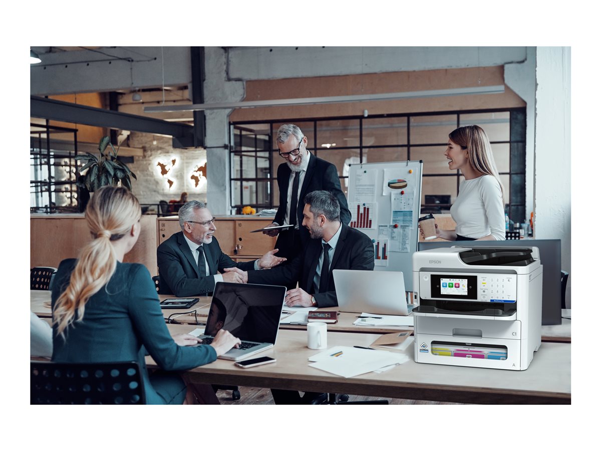 Epson WorkForce Pro EM-C800RDWF - Impressora multi-funções - a cores - jacto de tinta - A4 (210 x 297 mm) (original) - A4/Legal (media) - até 25 ppm (impressão) - 330 folhas - 33.6 Kbps - USB 2.0, Gigabit LAN, Wi-Fi(ac) - Imagem 16