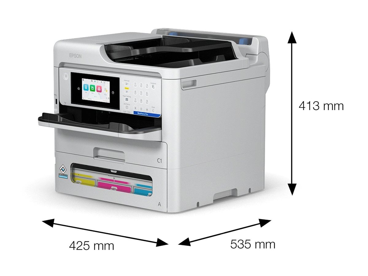 Epson WorkForce Pro EM-C800RDWF - Impressora multi-funções - a cores - jacto de tinta - A4 (210 x 297 mm) (original) - A4/Legal (media) - até 25 ppm (impressão) - 330 folhas - 33.6 Kbps - USB 2.0, Gigabit LAN, Wi-Fi(ac) - Imagem 12