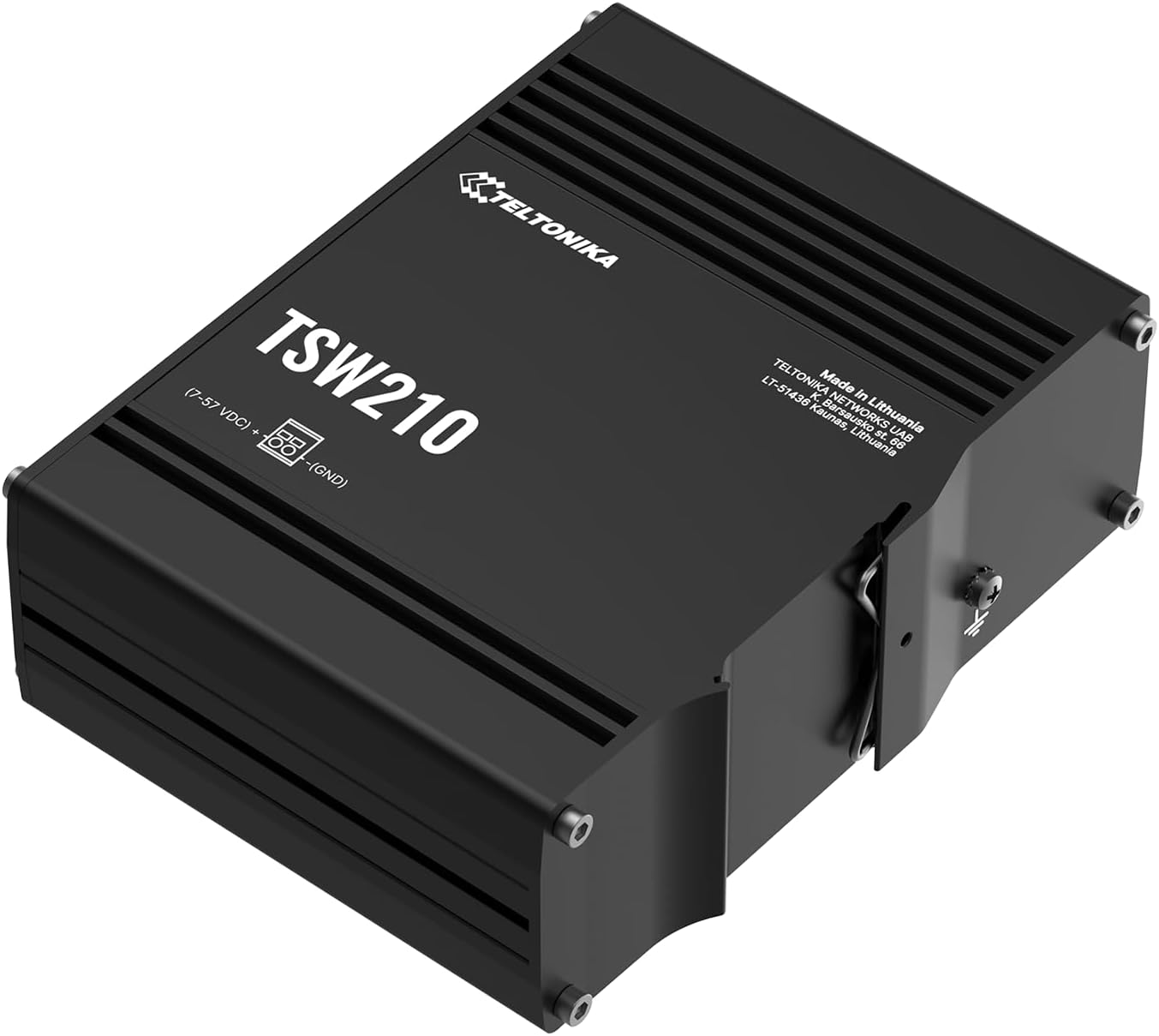 Switch Industrial Teltonika TSW210 8 Portas Gigabit 10/100/1000 2 SFP Sem Gestão Trilho DIN - Imagem 2