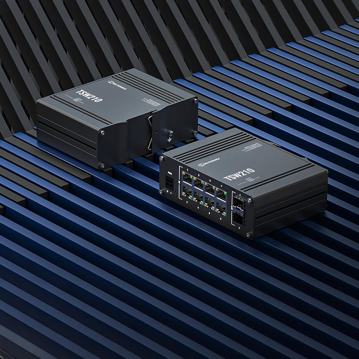 Switch Industrial Teltonika TSW210 8 Portas Gigabit 10/100/1000 2 SFP Sem Gestão Trilho DIN - Imagem 9