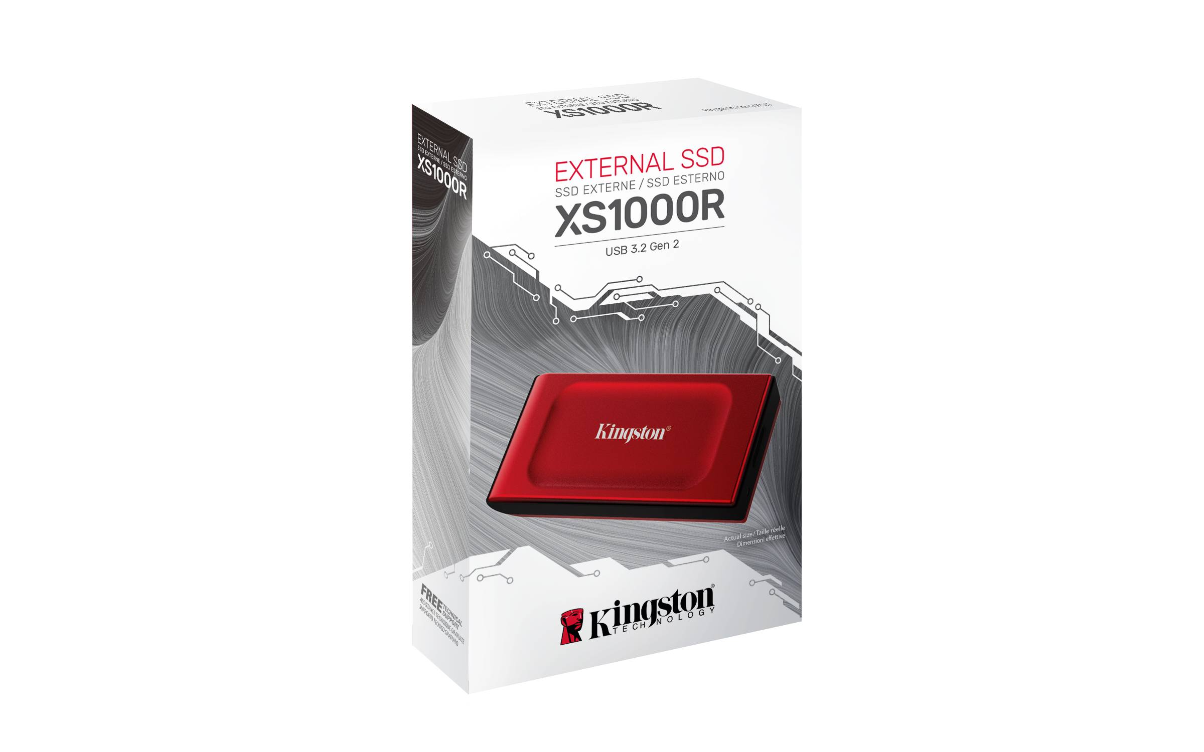 Disco Externo SSD Portátil Kingston XS1000 2TB USB 3.2 Gen 2 USB-C Vermelho - Imagem 9