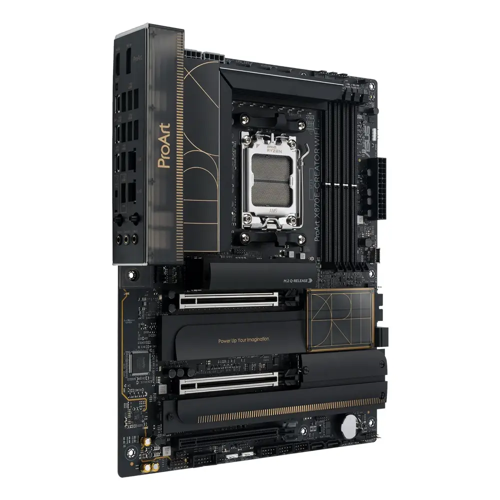 ASUS ProArt X870E-CREATOR WIFI - Placa-mãe - ATX - Socket AM5 - AMD X870E Chipset - USB4, USB-C 3.2 Gen 2x2, USB 3.2 Gen 2, USB 3.2 Gen 1 - Wi-Fi 7, 10 Gigabit LAN, Bluetooth - gráfico integrado (necessário CPU) - HD Audio (8-canais) - Imagem 3