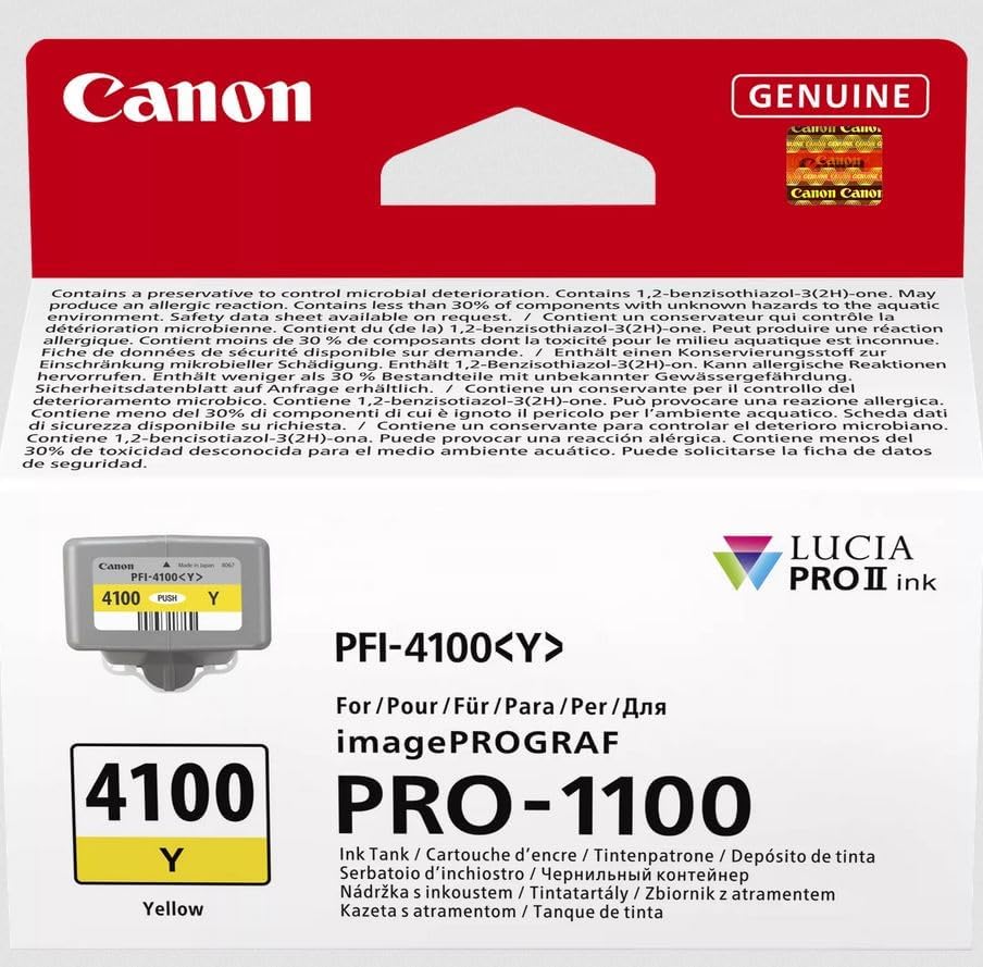 Canon PFI-4100 Y - 80 ml - amarelo - original - caixa pendurada - tanque de tinta - para imagePROGRAF PRO-1100