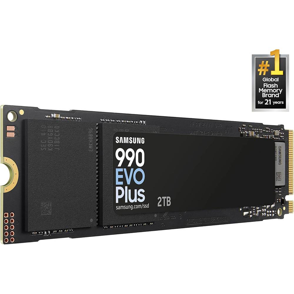 Samsung 990 EVO Plus MZ-V9S2T0 - SSD - encriptado - 2 TB - interna - M.2 2280 - PCIe 5.0 x2 (NVMe) - 256-bits AES - TCG Opal Encryption 2.0 - Imagem 2