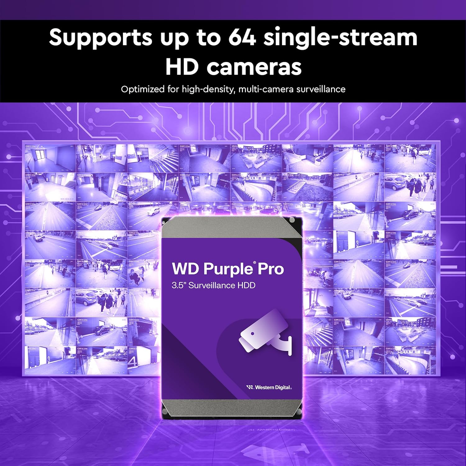 WD Purple Pro WD102PURP - Disco rígido - 10 TB - interna - 3.5" - SATA 6Gb/s - 7200 rpm - buffer: 512 MB - Imagem 4