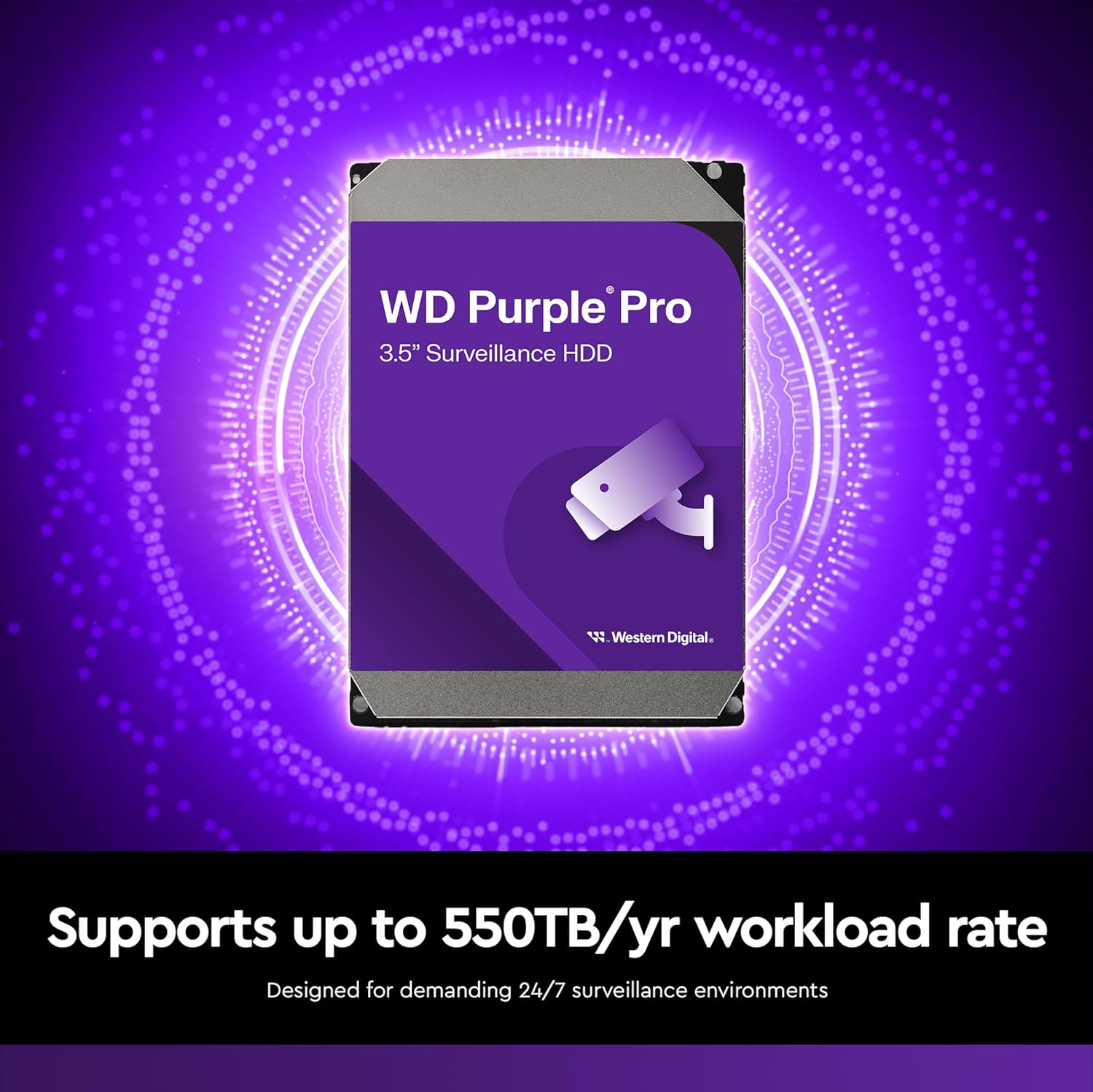 WD Purple Pro WD122PURP - Disco rígido - 12 TB - interna - 3.5" - SATA 6Gb/s - 7200 rpm - buffer: 512 MB - Imagem 3