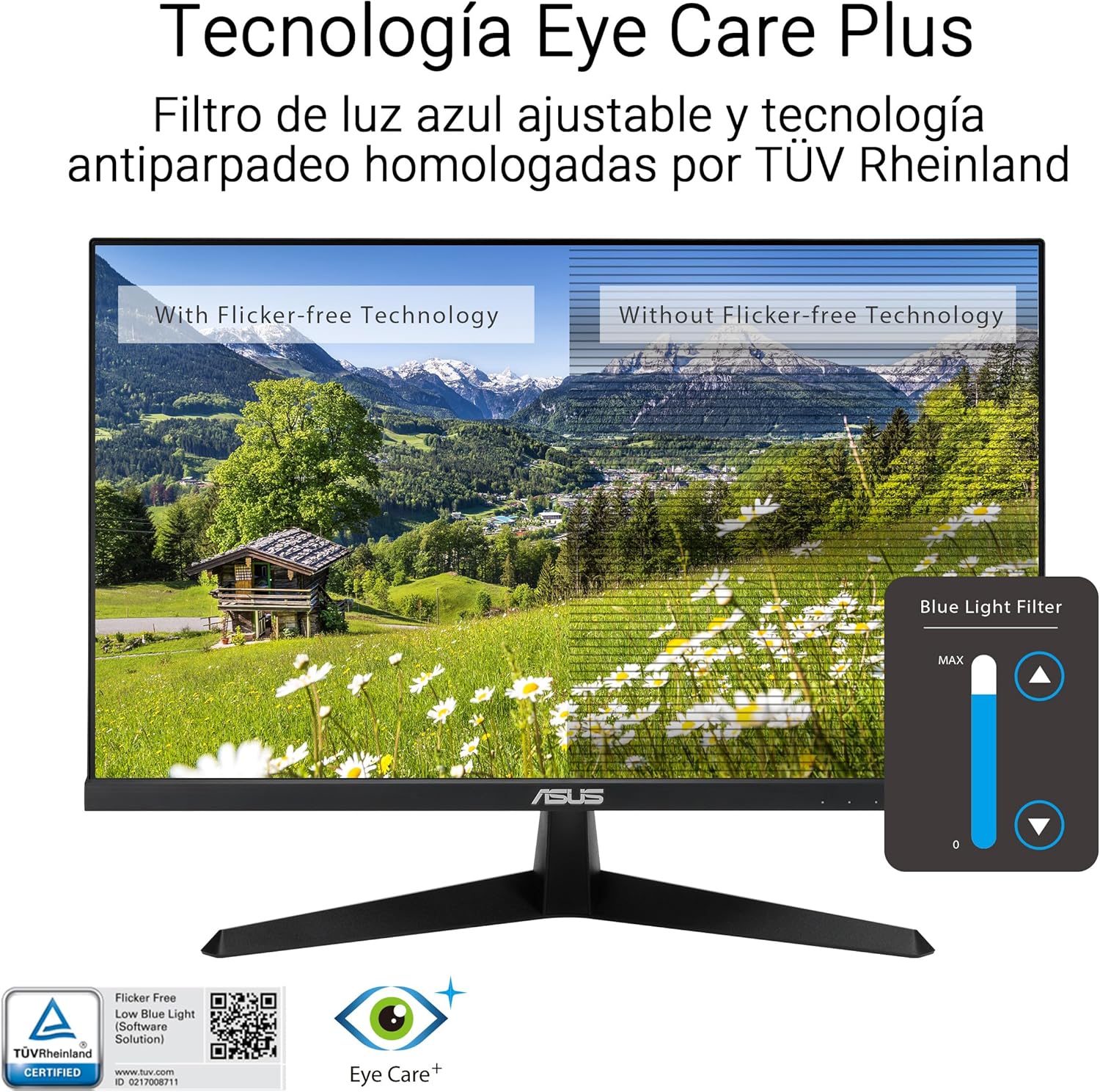Monitor Gaming ASUS VY279HGR Eye Care 27" IPS Full HD 120Hz 1ms Preto - Imagem 6