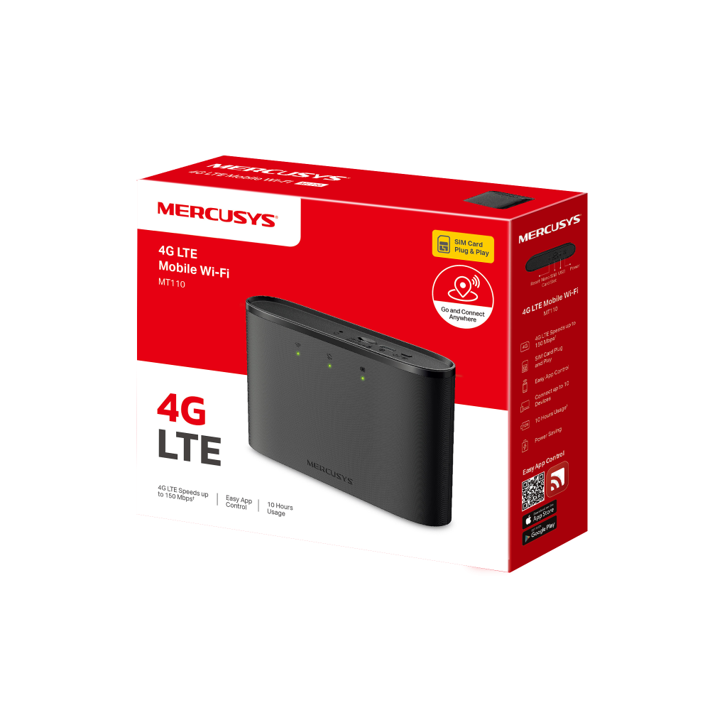 Mercusys MT110 V1 - Hotspot móvel - 4G LTE - 150 Mbps - 802.11b/g/n - Imagem 9