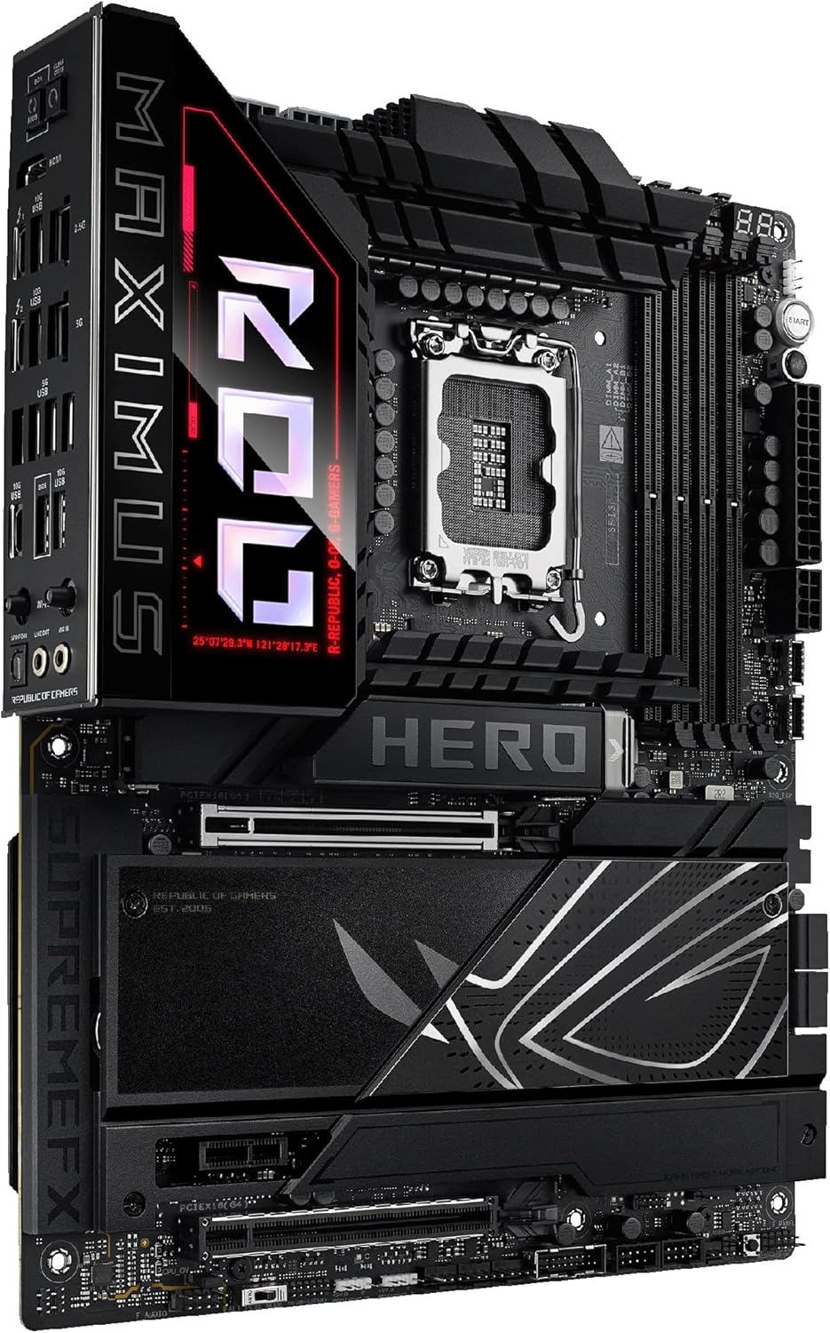 Motherboard ASUS ROG MAXIMUS Z890 HERO Socket LGA1851 ATX DDR5 Wi-Fi 7 USB4 Bluetooth 5GbE 8-Canais Audio - Imagem 11
