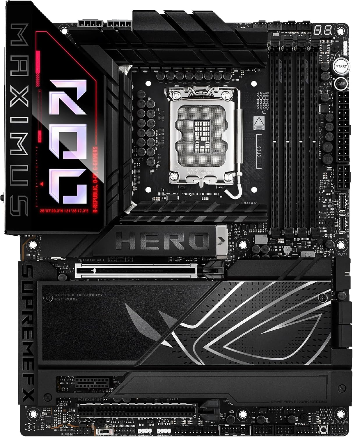 Motherboard ASUS ROG MAXIMUS Z890 HERO Socket LGA1851 ATX DDR5 Wi-Fi 7 USB4 Bluetooth 5GbE 8-Canais Audio - Imagem 8