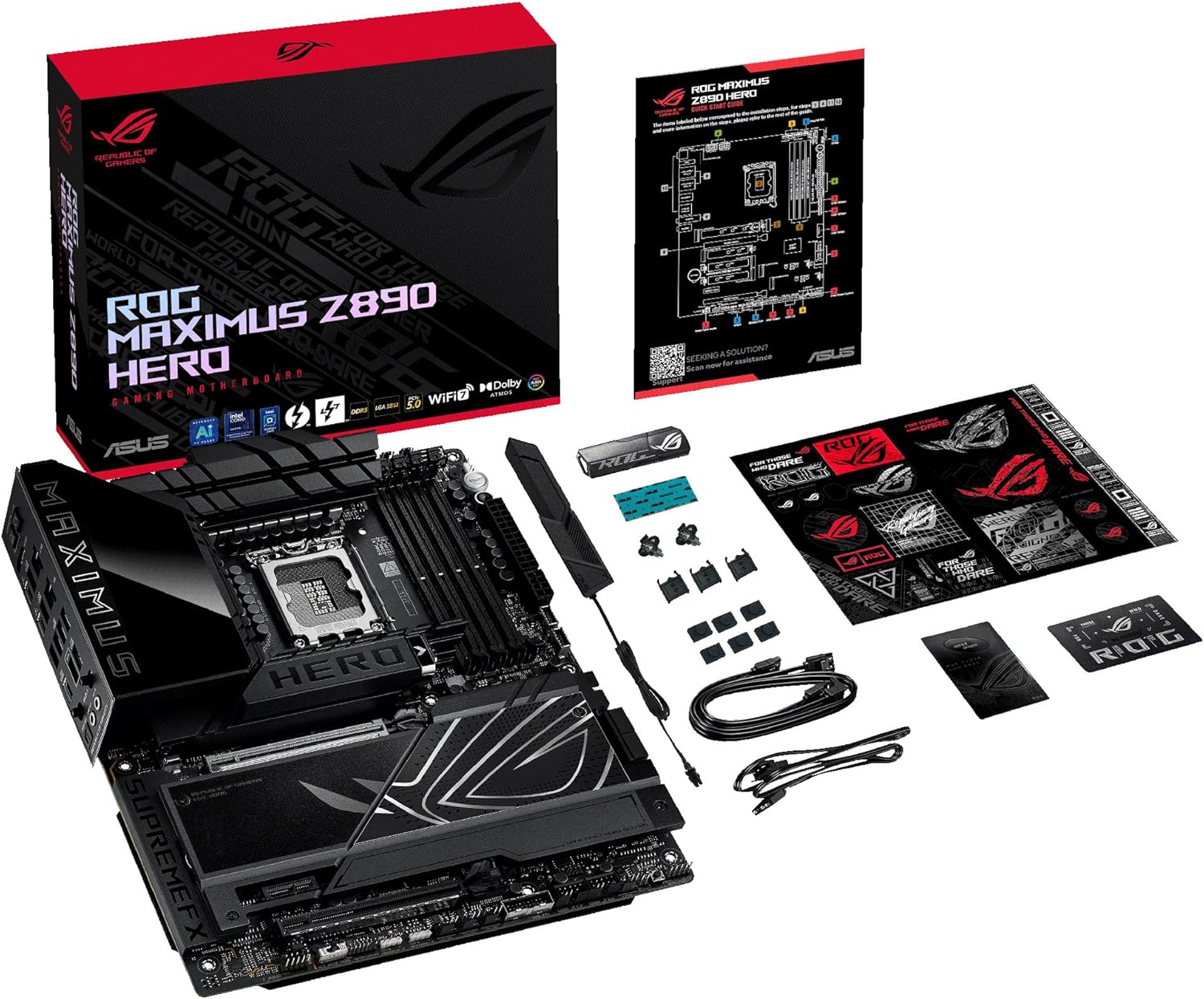 Motherboard ASUS ROG MAXIMUS Z890 HERO Socket LGA1851 ATX DDR5 Wi-Fi 7 USB4 Bluetooth 5GbE 8-Canais Audio - Imagem 18