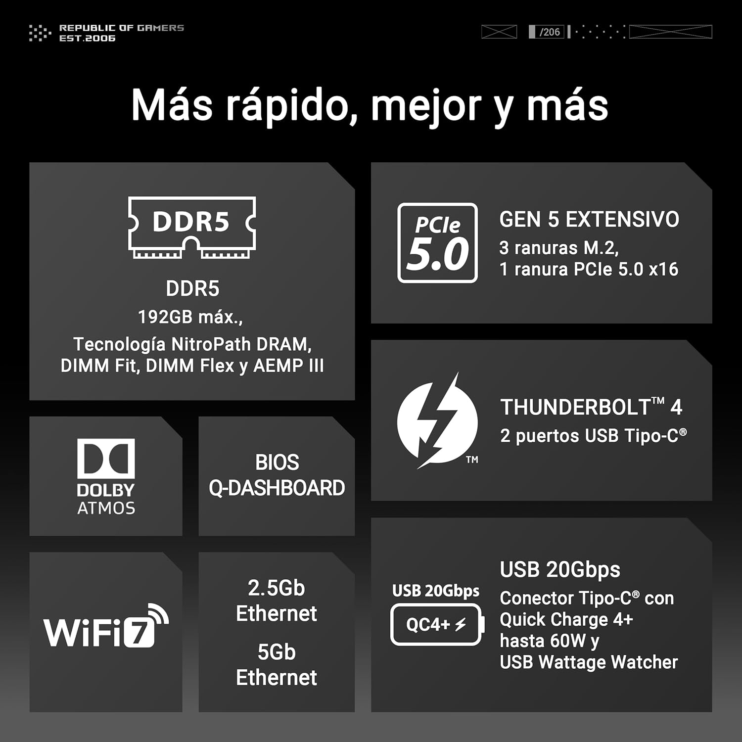 Motherboard ASUS ROG MAXIMUS Z890 HERO Socket LGA1851 ATX DDR5 Wi-Fi 7 USB4 Bluetooth 5GbE 8-Canais Audio - Imagem 5
