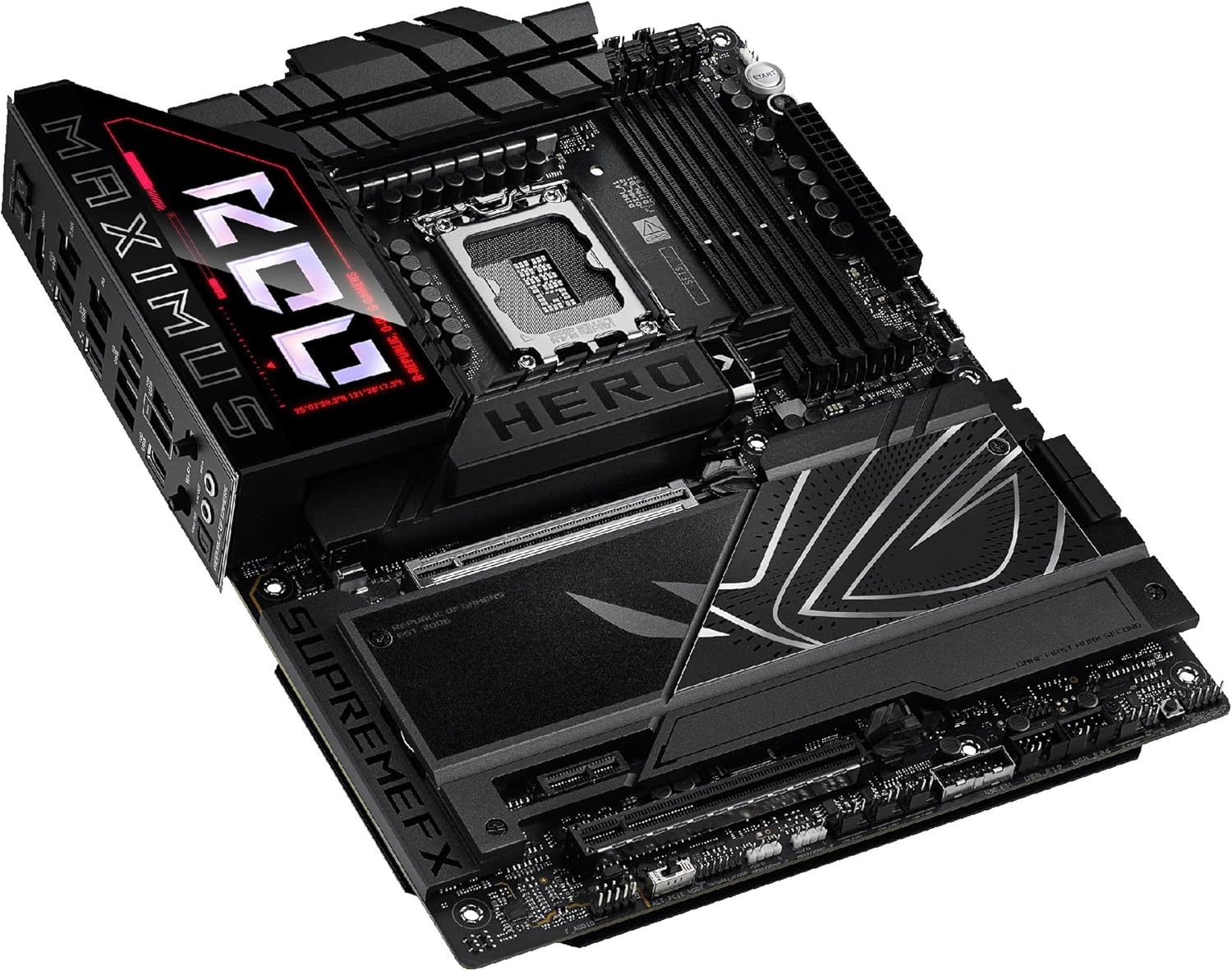 Motherboard ASUS ROG MAXIMUS Z890 HERO Socket LGA1851 ATX DDR5 Wi-Fi 7 USB4 Bluetooth 5GbE 8-Canais Audio - Imagem 9