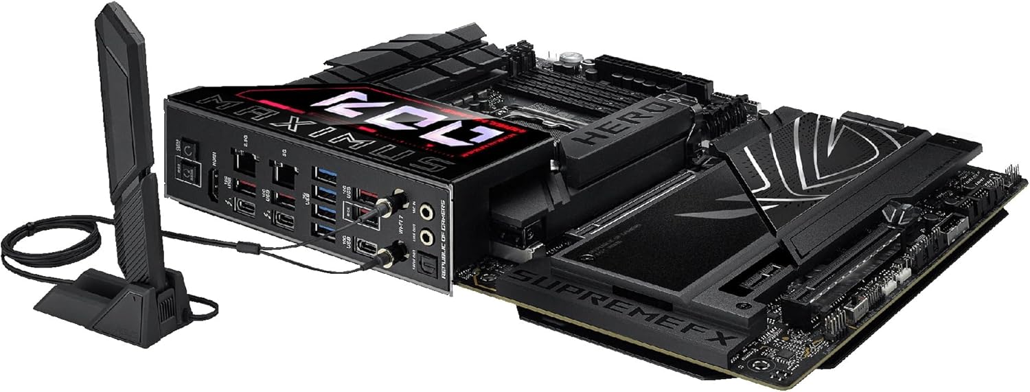Motherboard ASUS ROG MAXIMUS Z890 HERO Socket LGA1851 ATX DDR5 Wi-Fi 7 USB4 Bluetooth 5GbE 8-Canais Audio - Imagem 15