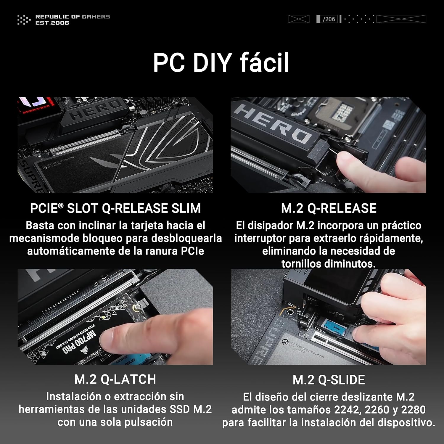 Motherboard ASUS ROG MAXIMUS Z890 HERO Socket LGA1851 ATX DDR5 Wi-Fi 7 USB4 Bluetooth 5GbE 8-Canais Audio - Imagem 6