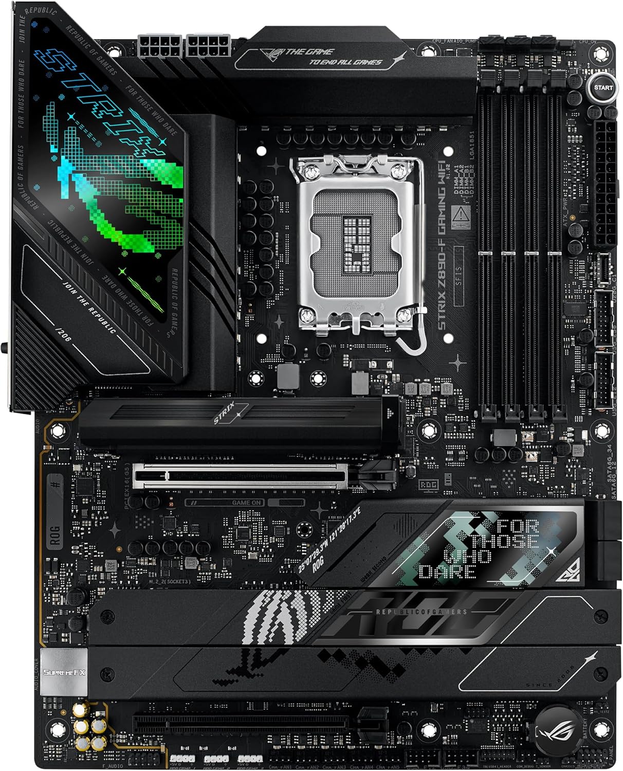 Motherboard ASUS ROG STRIX Z890-F GAMING WIFI Socket LGA1851 Chipset Z890 DDR5 ATX Wi-Fi 7 Bluetooth USB4 - Imagem 8