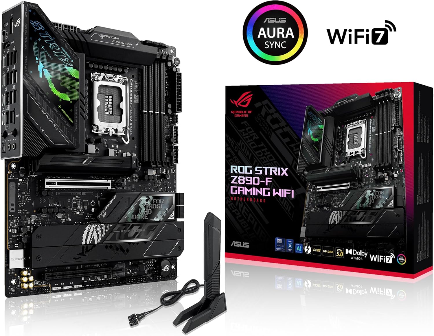 Motherboard ASUS ROG STRIX Z890-F GAMING WIFI Socket LGA1851 Chipset Z890 DDR5 ATX Wi-Fi 7 Bluetooth USB4 - Imagem 2