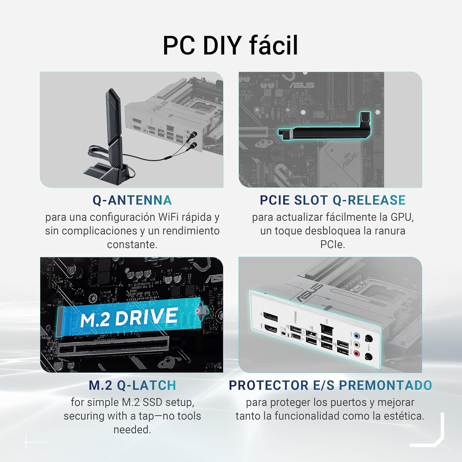 Motherboard ASUS Prime Z890-P WIFI LGA1851 ATX Intel Z890 DDR5 Wi-Fi 7 Bluetooth 2.5Gb LAN USB4 - Imagem 6