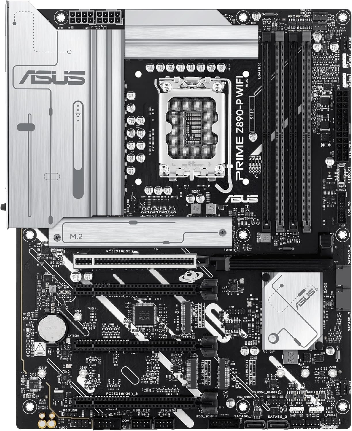 Motherboard ASUS Prime Z890-P WIFI LGA1851 ATX Intel Z890 DDR5 Wi-Fi 7 Bluetooth 2.5Gb LAN USB4 - Imagem 8