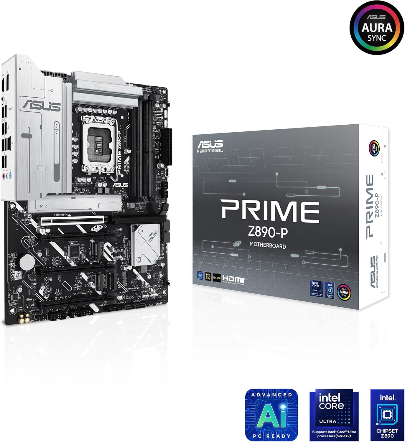 Motherboard ASUS Prime Z890-P Socket LGA1851 Chipset Z890 DDR5 ATX 2.5Gb LAN USB-C 3.2 Gen 2x2 - Imagem 2