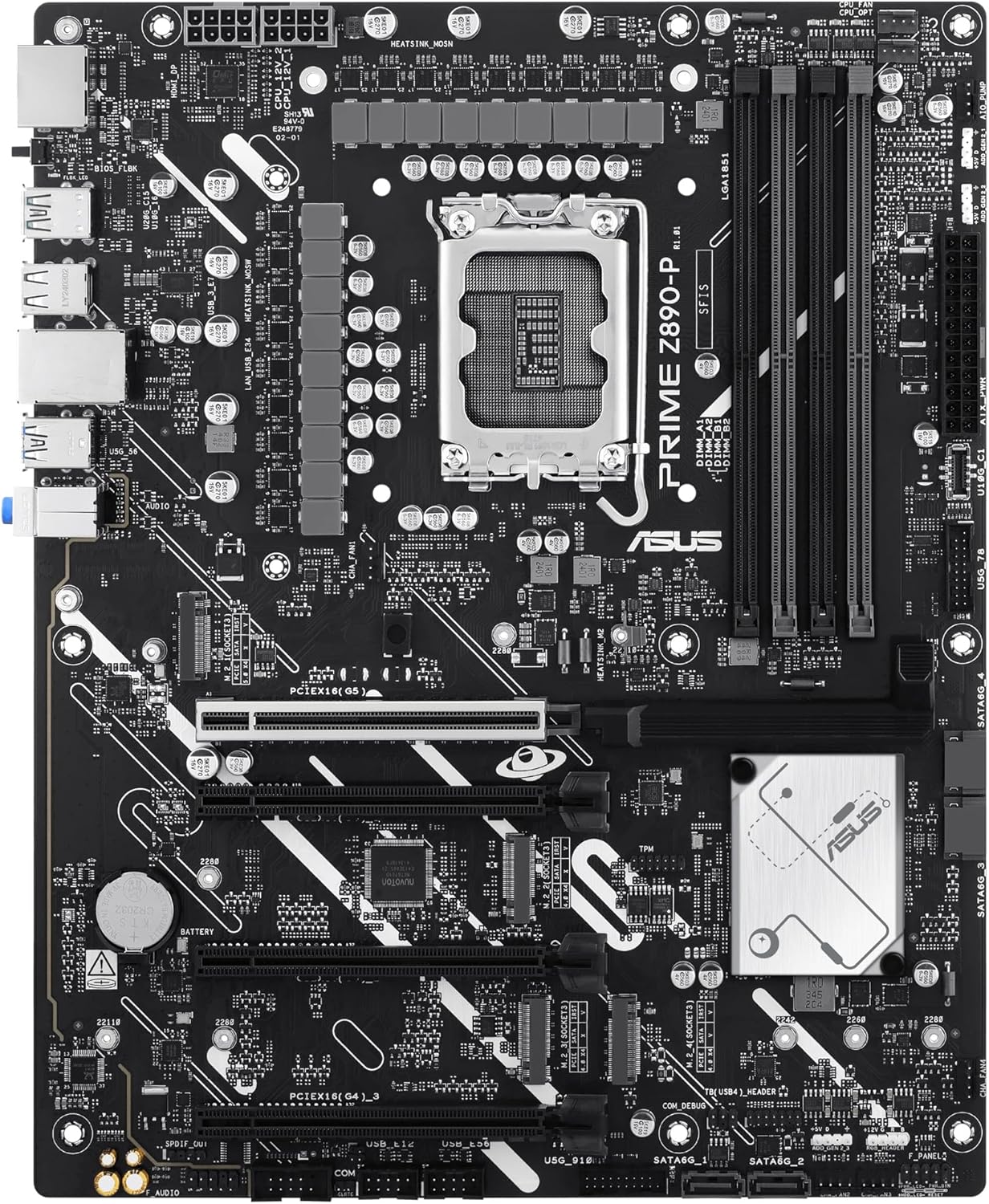 Motherboard ASUS Prime Z890-P Socket LGA1851 Chipset Z890 DDR5 ATX 2.5Gb LAN USB-C 3.2 Gen 2x2 - Imagem 9