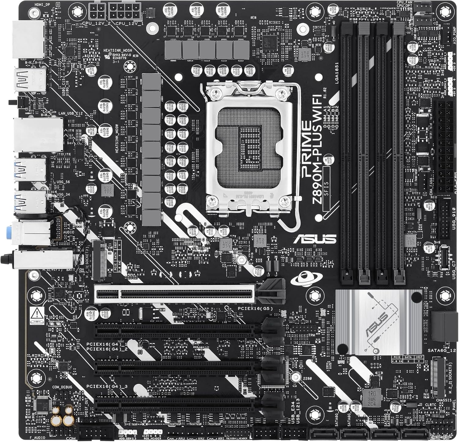Motherboard ASUS PRIME Z890M-PLUS WIFI LGA1851 Z890 micro ATX DDR5 Wi-Fi 7 2.5Gb LAN - Imagem 9