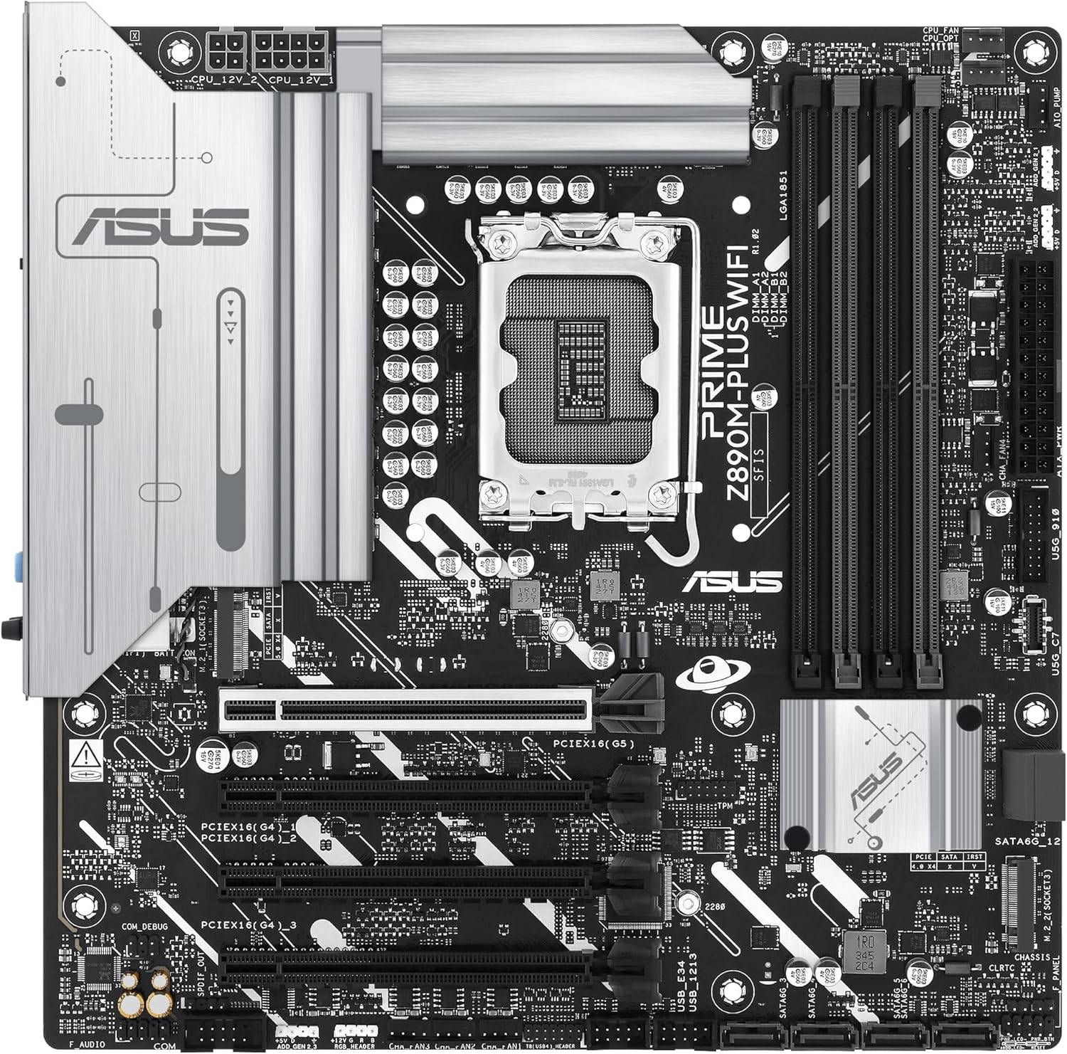 Motherboard ASUS PRIME Z890M-PLUS WIFI LGA1851 Z890 micro ATX DDR5 Wi-Fi 7 2.5Gb LAN - Imagem 8
