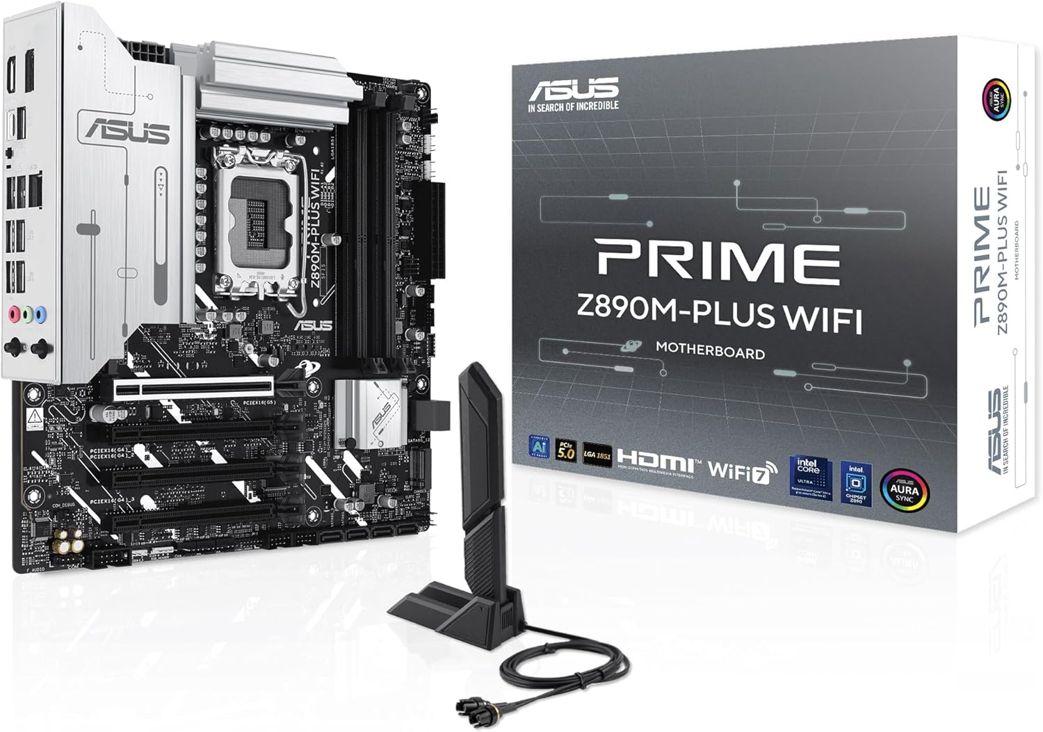 Motherboard ASUS PRIME Z890M-PLUS WIFI LGA1851 Z890 micro ATX DDR5 Wi-Fi 7 2.5Gb LAN
