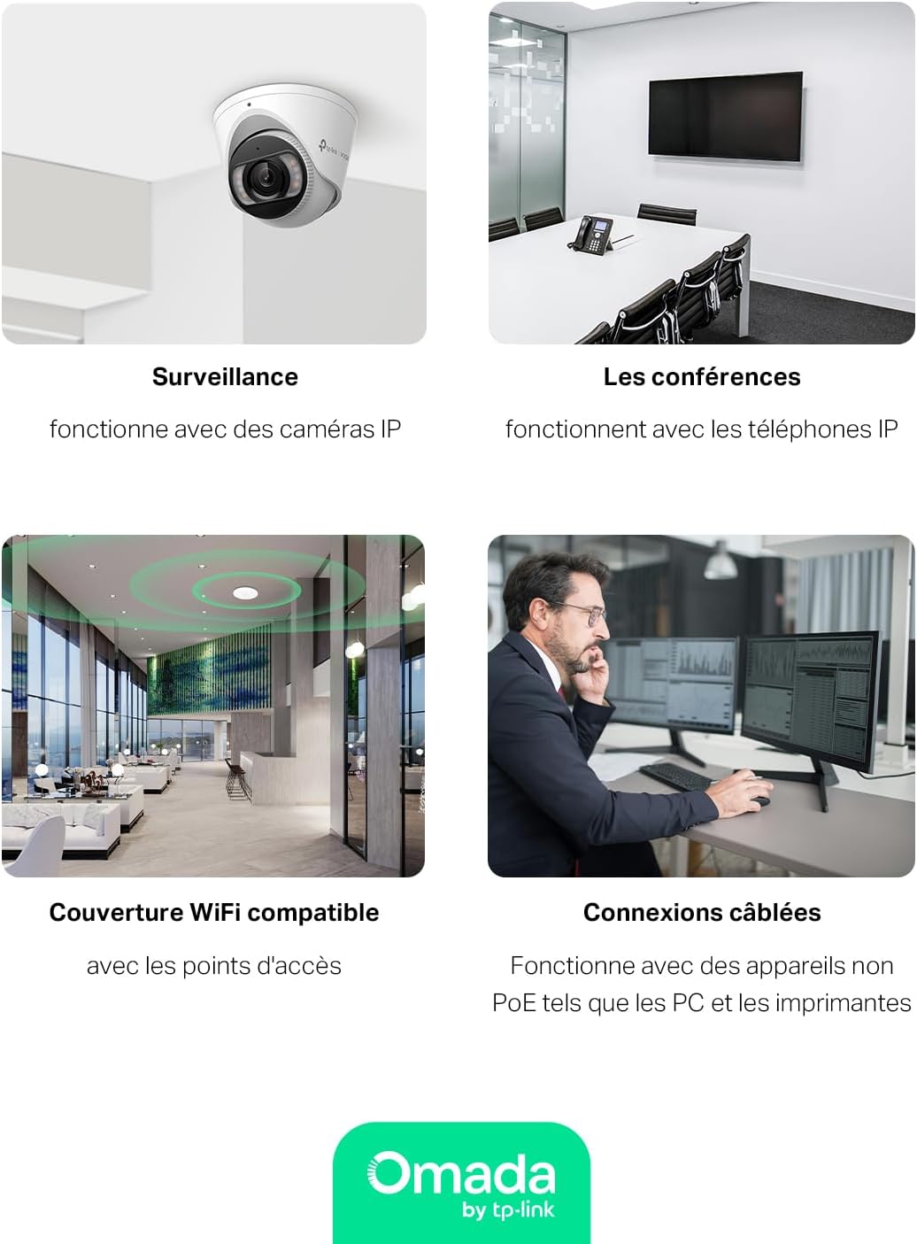 Switch Gigabit TP-Link Omada ES210GMP 10 Portas 8 PoE+ 123W 1 SFP Administrado Desktop/Parede - Imagem 9