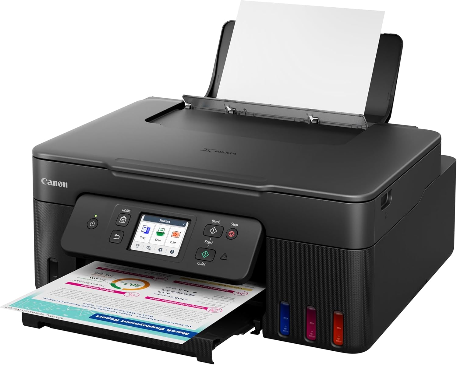 Canon PIXMA G3590 MegaTank - Impressora multi-funções - a cores - jacto de tinta - recarregável - Legal (216 x 356 mm)/A4 (210 x 297 mm) (original) - A4/Legal (media) - até 11 ipm (impressão) - 100 folhas - USB 2.0, Wi-Fi(ac) - Imagem 4