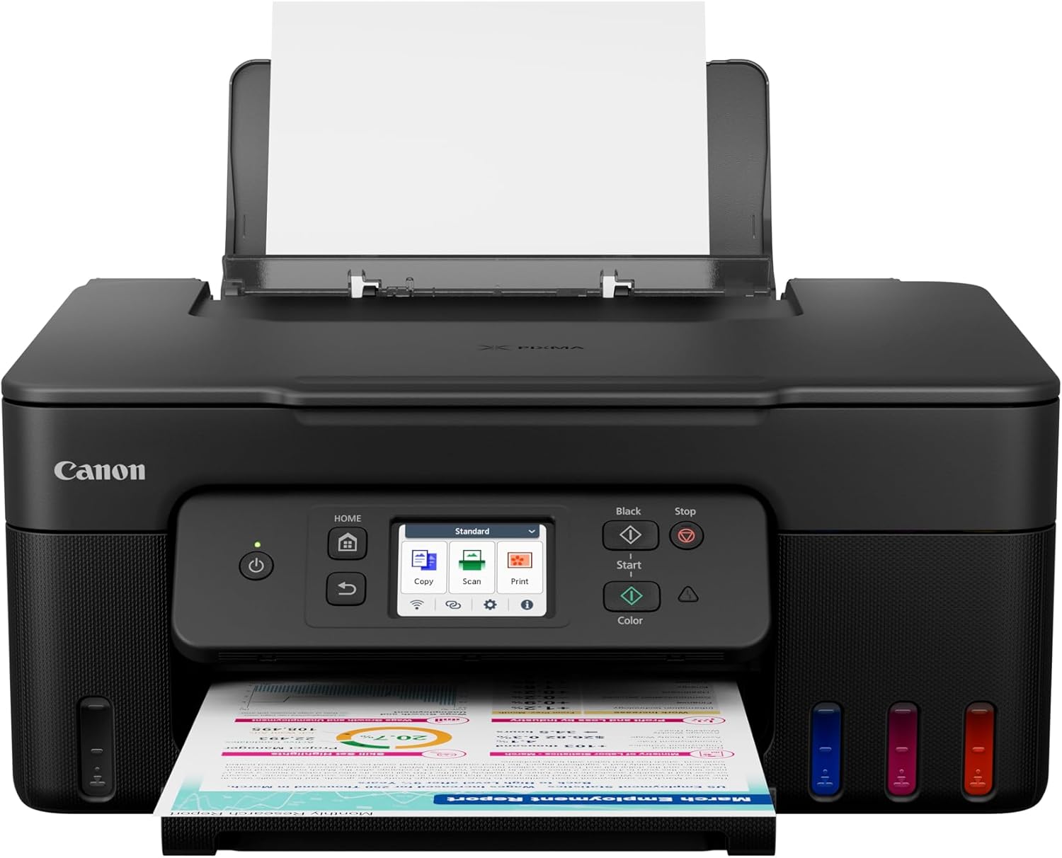 Canon PIXMA G3590 MegaTank - Impressora multi-funções - a cores - jacto de tinta - recarregável - Legal (216 x 356 mm)/A4 (210 x 297 mm) (original) - A4/Legal (media) - até 11 ipm (impressão) - 100 folhas - USB 2.0, Wi-Fi(ac) - Imagem 2