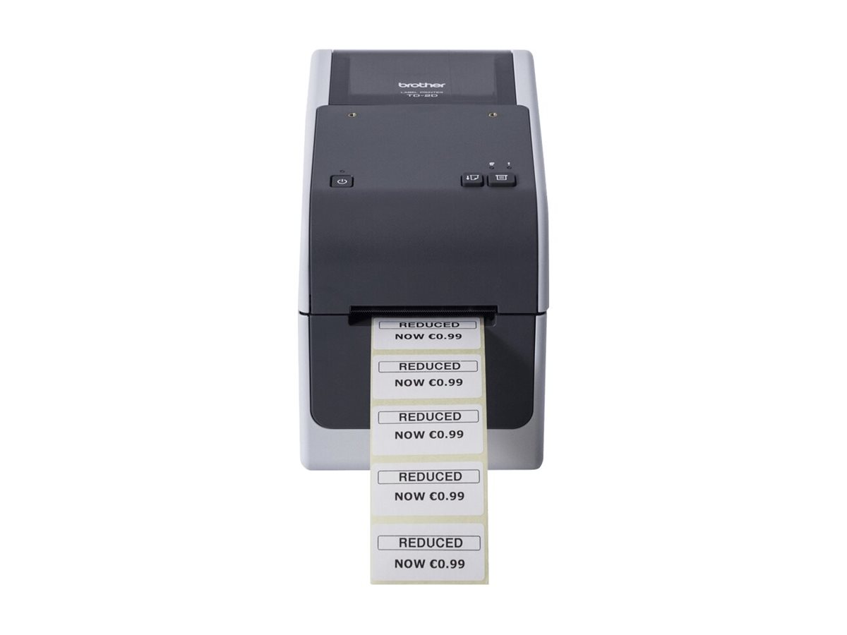 Brother TD-2320D203 - Impressora de etiquetas/recibos - P/B - térmico direto - Rolo (6,3 cm) - 203 dpi - até 152.4 mm/ s - USB 2.0, host USB, LAN - Imagem 4