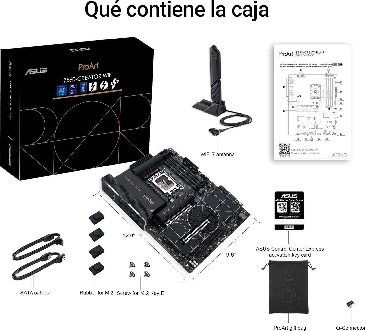 ASUS ProArt Z890-CREATOR WIFI - Placa-mãe - ATX - tomada LGA1851 - Z890 Chipset - USB4, USB 3.2 Gen 2, USB-C 3.2 Gen 2x2, USB 3.2 Gen 1 - 10 Gigabit LAN, 2.5 Gigabit LAN, Bluetooth, Wi-Fi 7 - gráfico integrado (necessário CPU) - HD Audio (8-canais) - Imagem 6