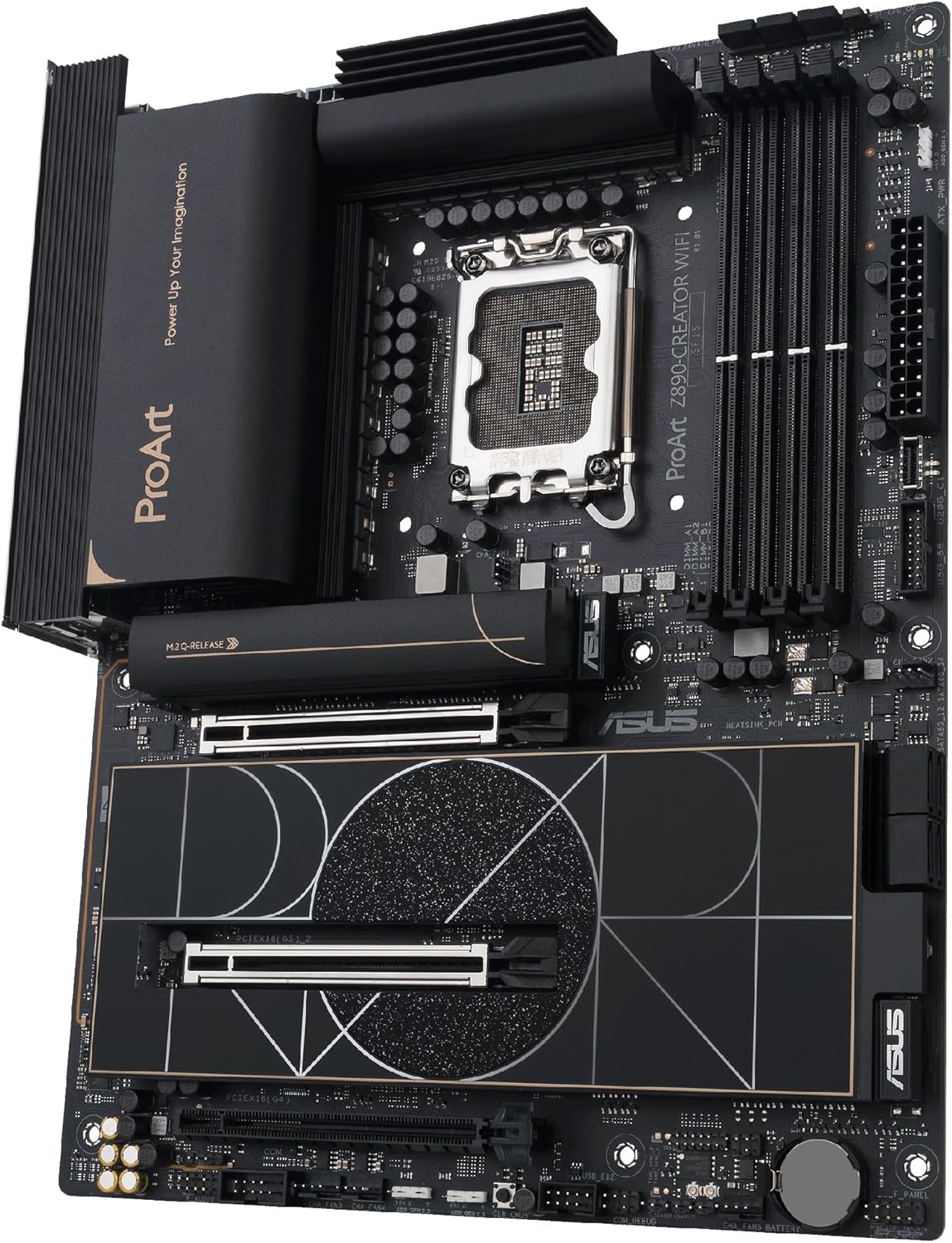 ASUS ProArt Z890-CREATOR WIFI - Placa-mãe - ATX - tomada LGA1851 - Z890 Chipset - USB4, USB 3.2 Gen 2, USB-C 3.2 Gen 2x2, USB 3.2 Gen 1 - 10 Gigabit LAN, 2.5 Gigabit LAN, Bluetooth, Wi-Fi 7 - gráfico integrado (necessário CPU) - HD Audio (8-canais) - Imagem 12