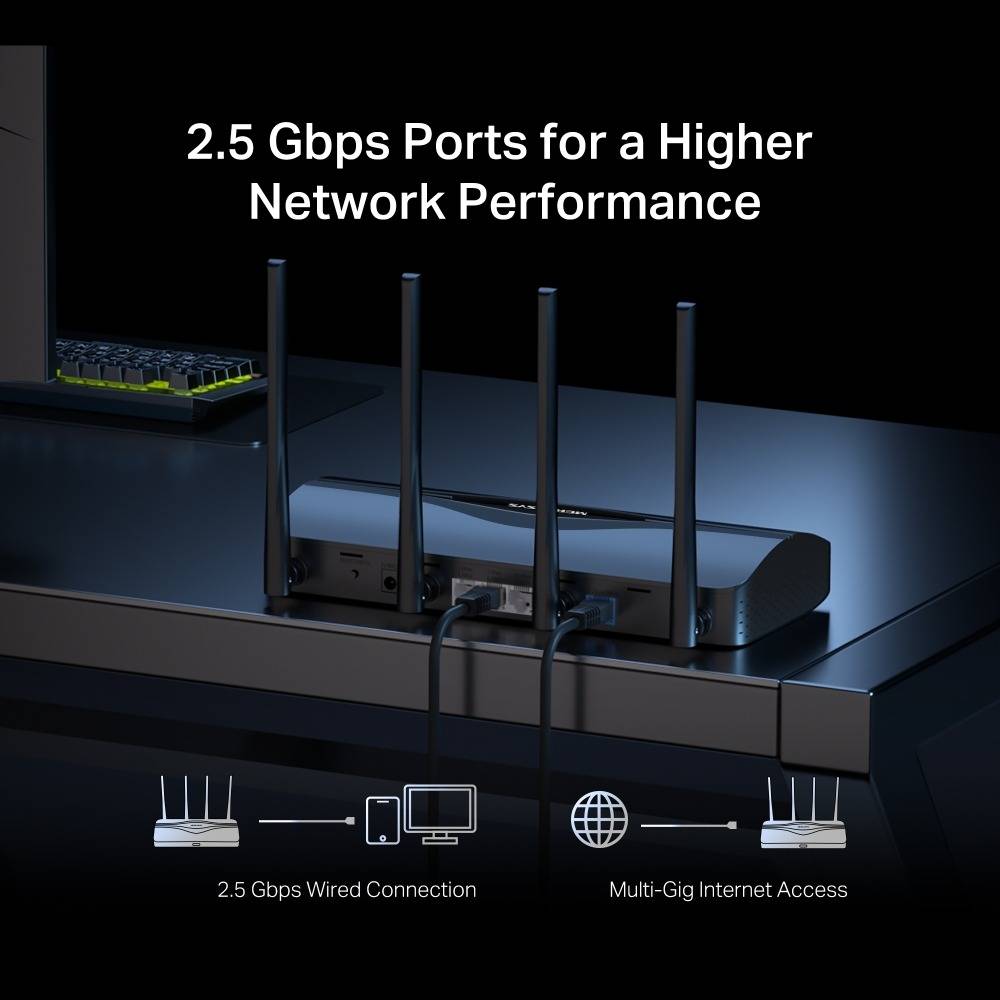Router TP-LINK Mercusys MR27BE V1 BE3600 Wi-Fi 7 Dual-Band 3600Mbps com Portas 2.5GbE e 1GbE Desktop - Imagem 5