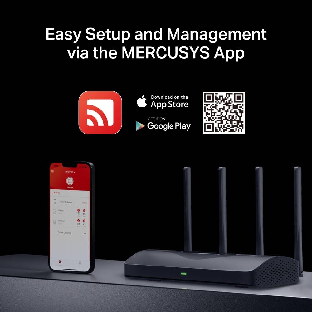 Router TP-LINK Mercusys MR27BE V1 BE3600 Wi-Fi 7 Dual-Band 3600Mbps com Portas 2.5GbE e 1GbE Desktop - Imagem 7