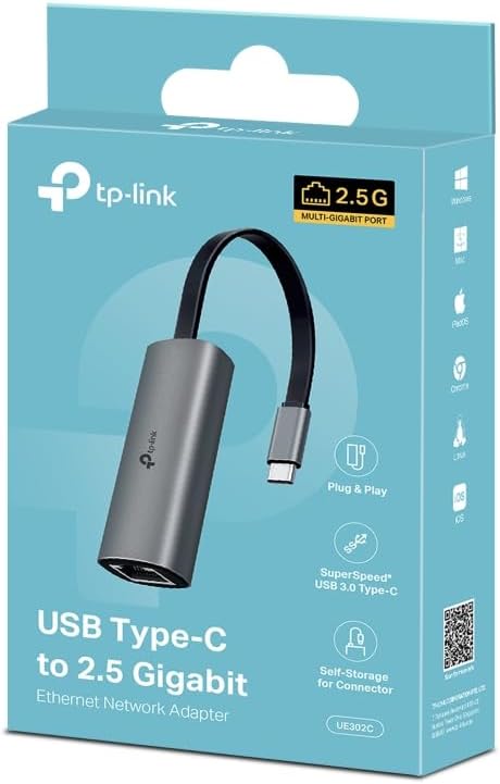 Adaptador de Rede TP-Link UE302C V1 USB-C 3.0 para 2.5 Gigabit Ethernet RJ-45 - Imagem 6