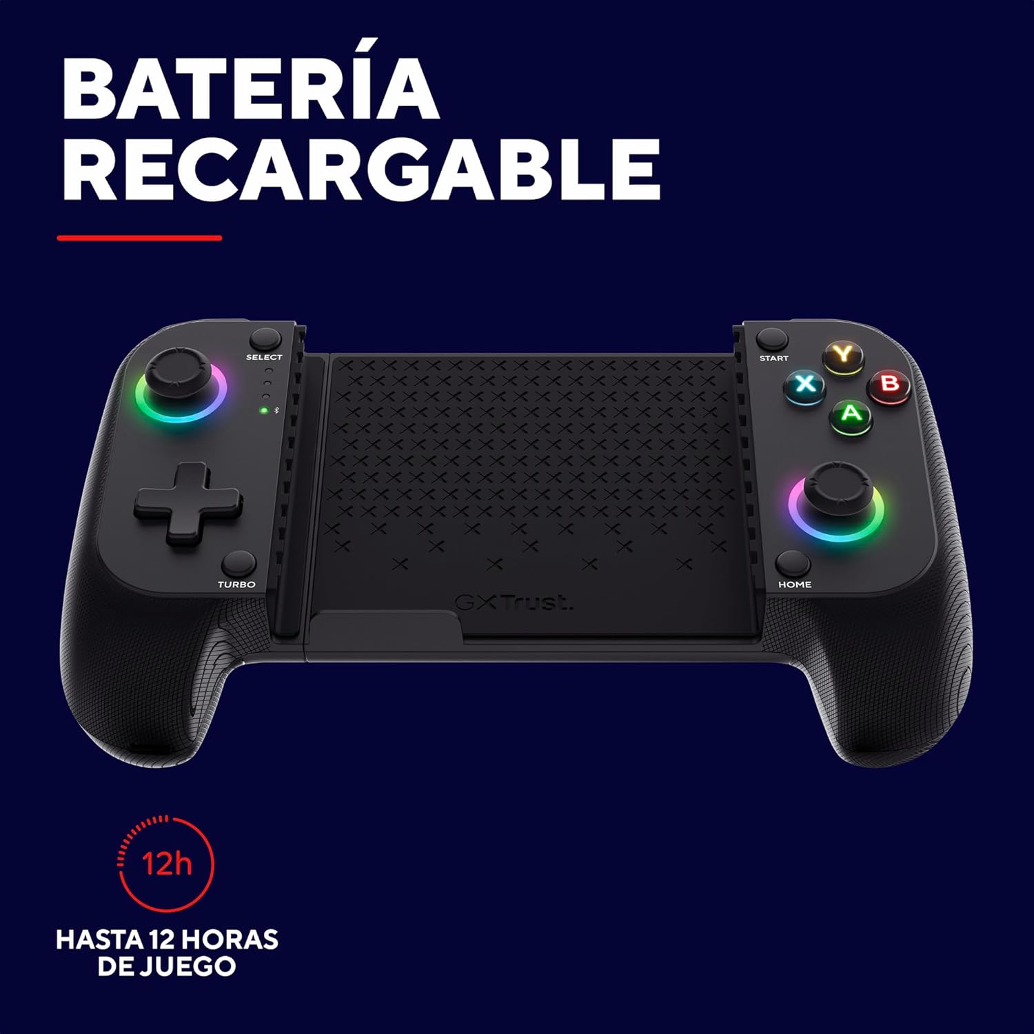 Comando de Jogos Trust GXT 735 Mylox Sem Fios Bluetooth Vibração Iluminação RGB Recarregável Preto Android iOS - Imagem 7
