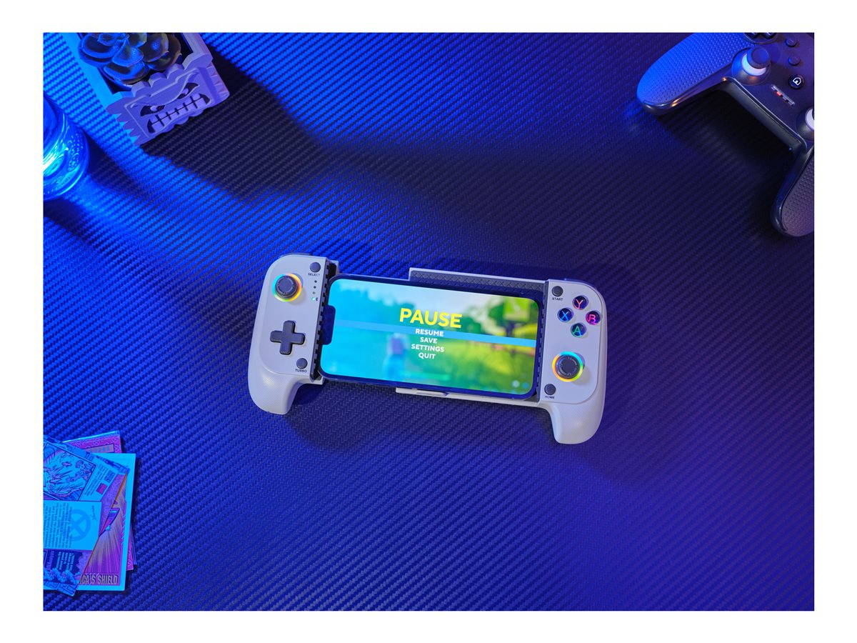 Comando de Jogos Trust GXT 735G Mylox Sem Fios Bluetooth RGB Vibração Android iOS Cinza - Imagem 13