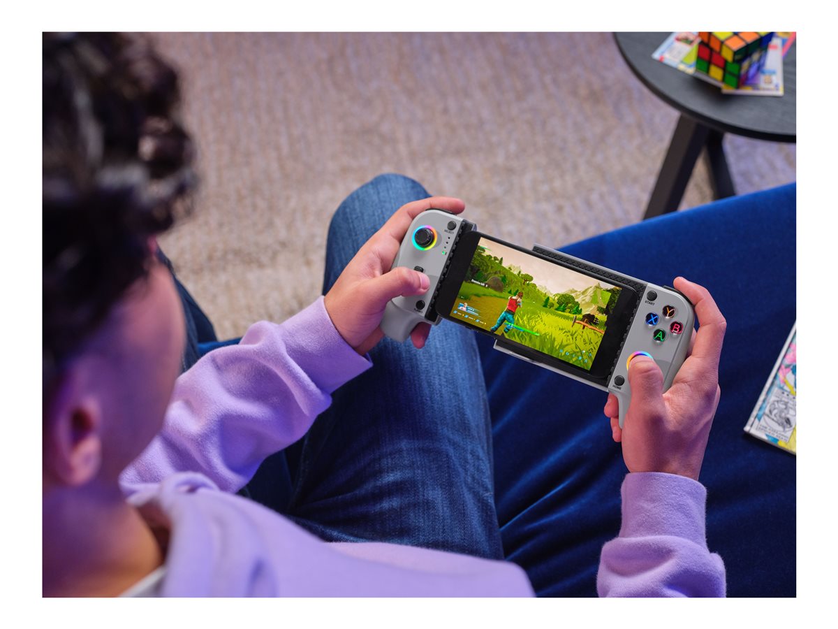 Comando de Jogos Trust GXT 735G Mylox Sem Fios Bluetooth RGB Vibração Android iOS Cinza - Imagem 14