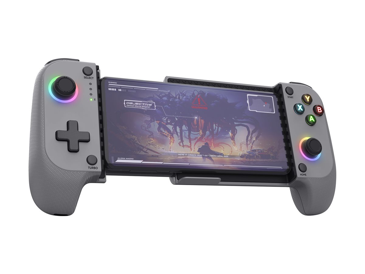 Comando de Jogos Trust GXT 735G Mylox Sem Fios Bluetooth RGB Vibração Android iOS Cinza - Imagem 4