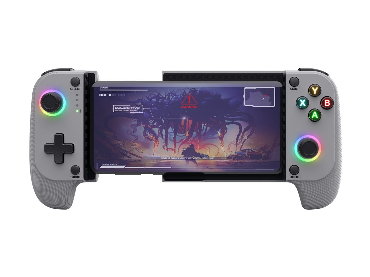 Comando de Jogos Trust GXT 735G Mylox Sem Fios Bluetooth RGB Vibração Android iOS Cinza - Imagem 3